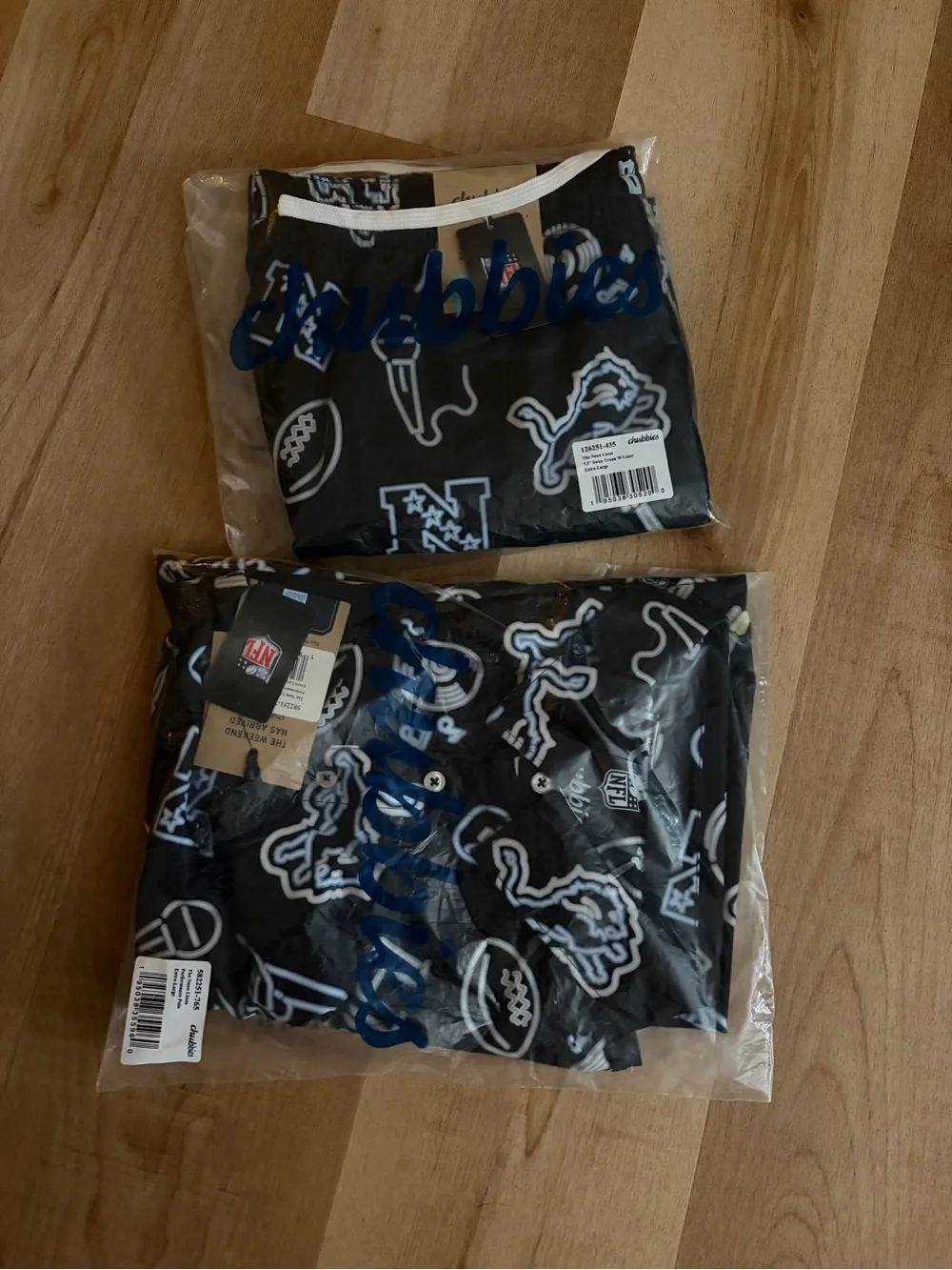 Chubbies Detroit Lions Swim Set (trunks and shirt)